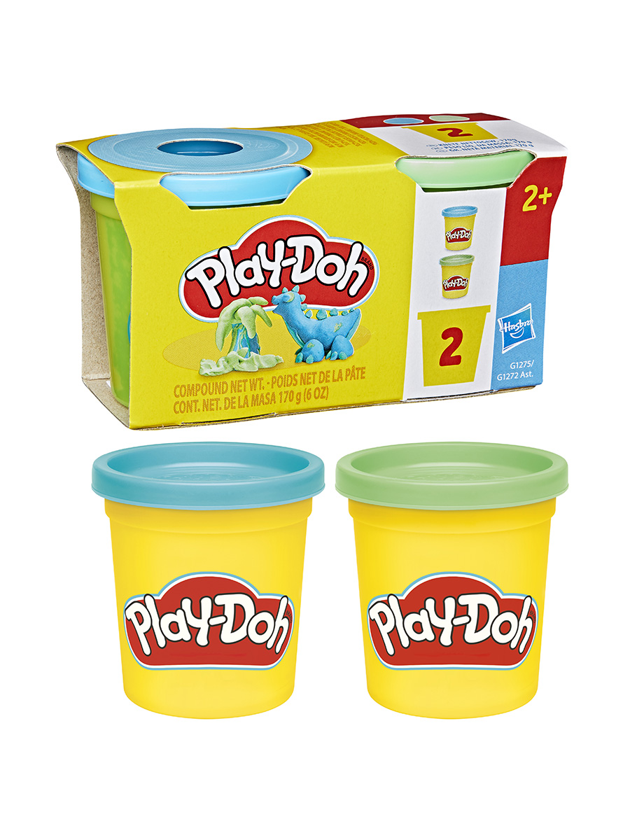 Масса для лепки Hasbro набор Play Doh мятный+синий - фото 1