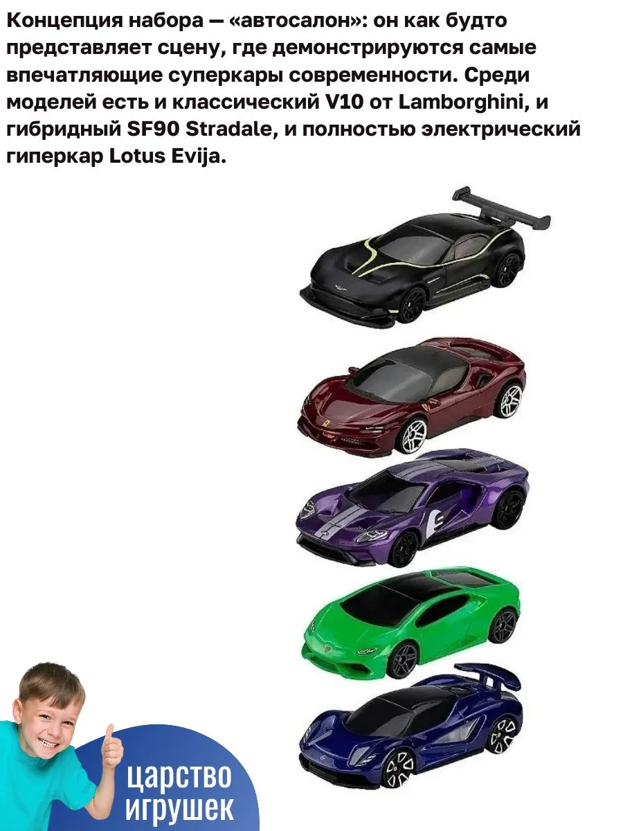 Автомобиль Hot Wheels Motor show 1:64 JBJ89 - фото 2
