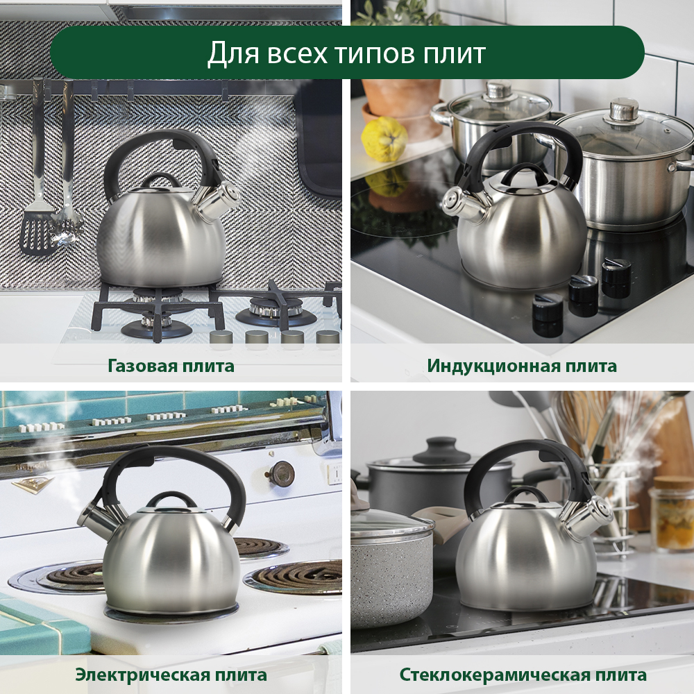 Чайник для плиты MARTA MT-3087 со свистком - фото 3