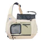 Переноска-слинг для животных Не один дома Street 40*20*35см бежево-зеленый