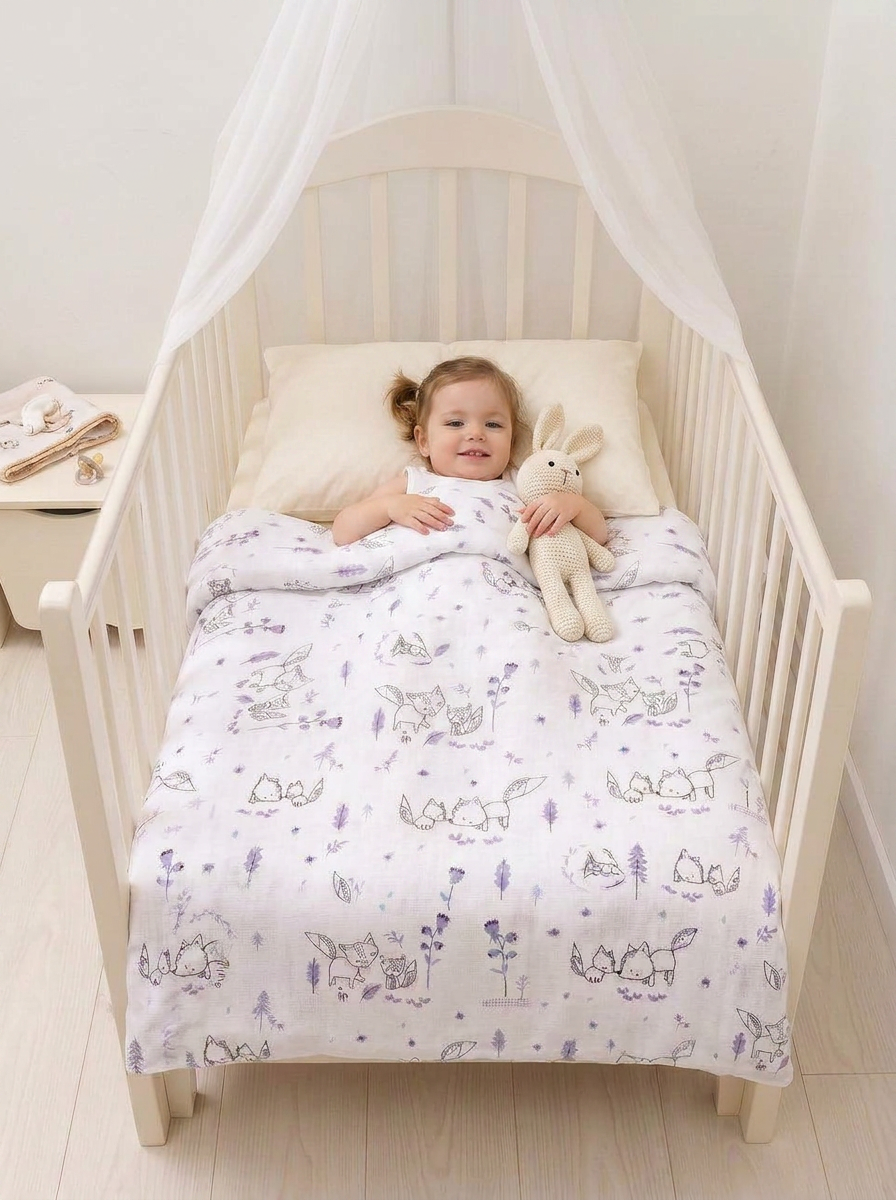 Одеяло Daisy Лисички розовые хлопок 110 x 140 см - фото 2