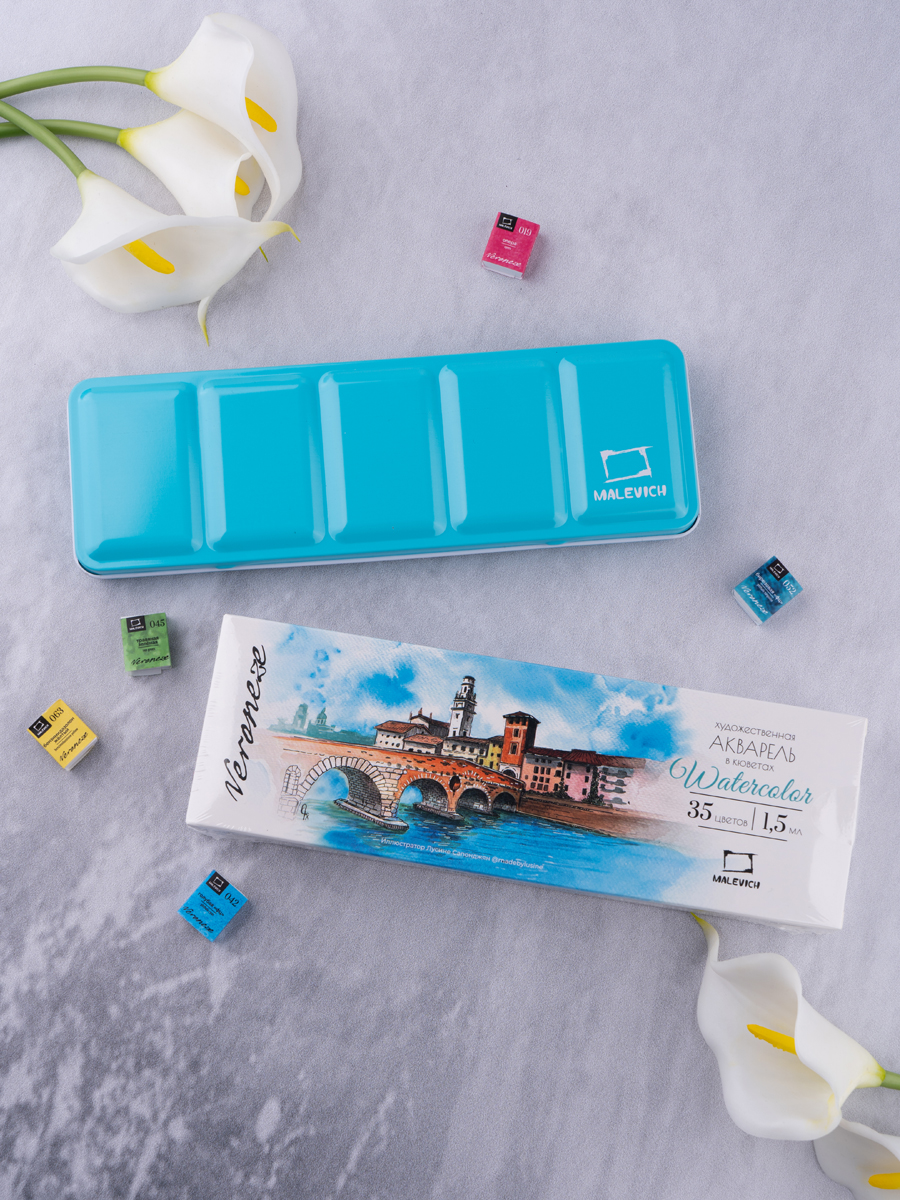 Краски акварель Малевичъ 35 цв. - фото 14