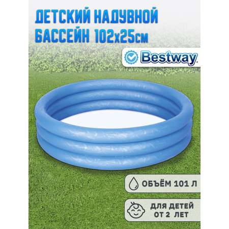 Бассейн надувной Bestway 51024 102х25см синий