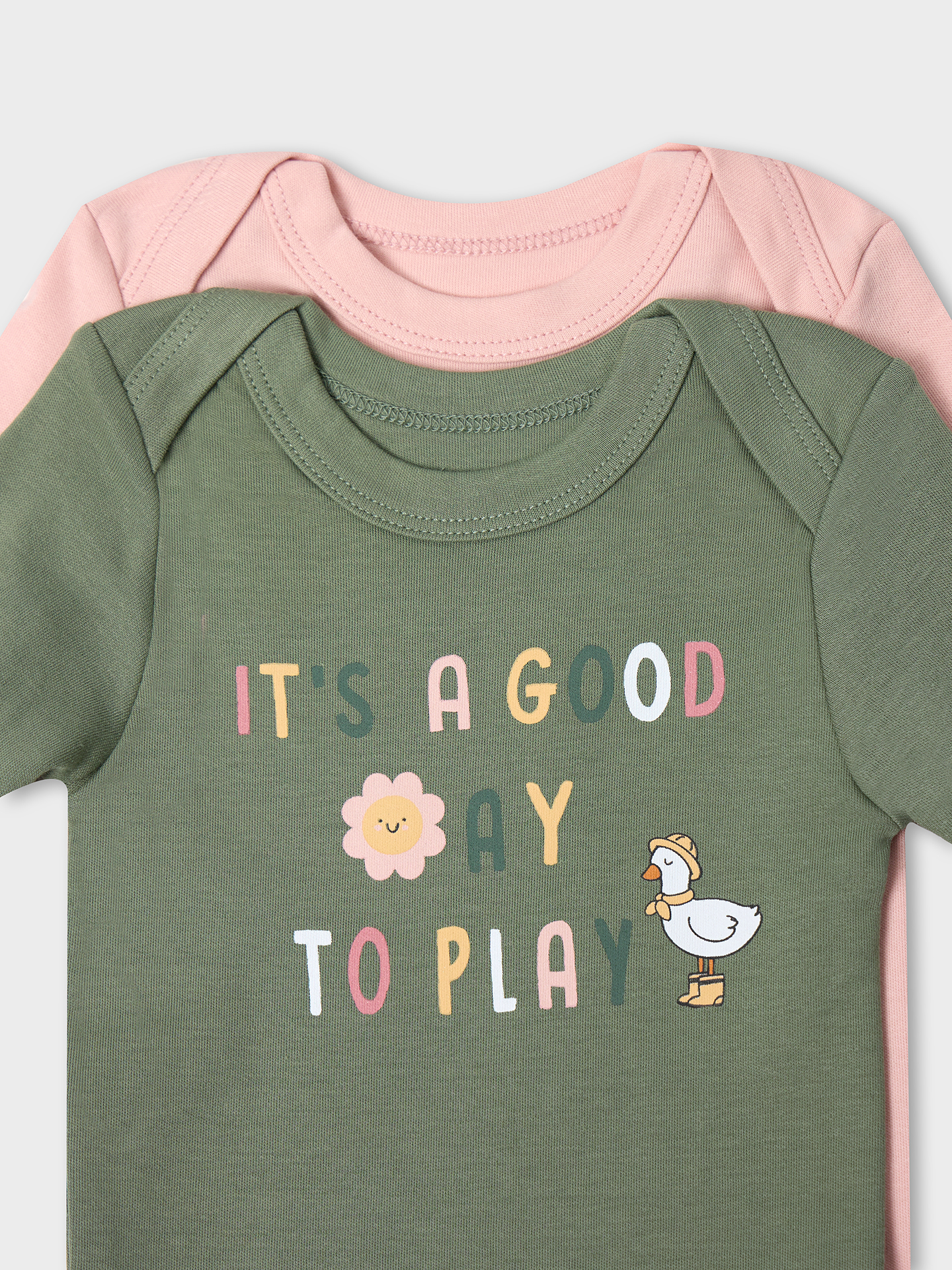 Боди 2 шт Mark Formelle (Марк Формэль) 13016-2/св.розовый +зеленый +печать - фото 5