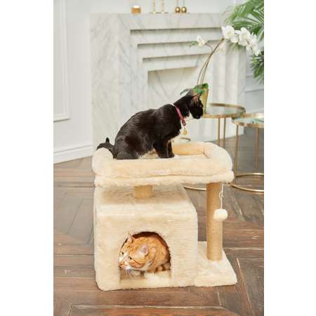 Домик для кошки с когтеточкой Pet БМФ Бежевый