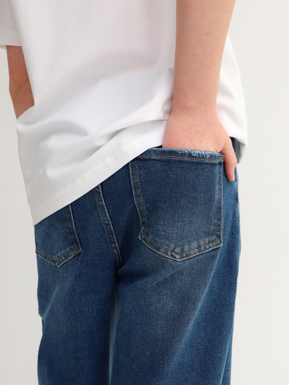 Джинсы MINIDINO G-DN-Jns-022-0/0Джинсы-трубы стрейч темно-синий - фото 7