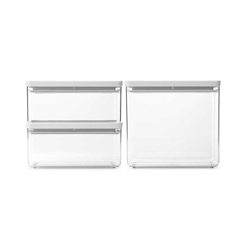 Набор модульных контейнеров Brabantia Tasty+ 3шт светло-серый 230806 - фото 1