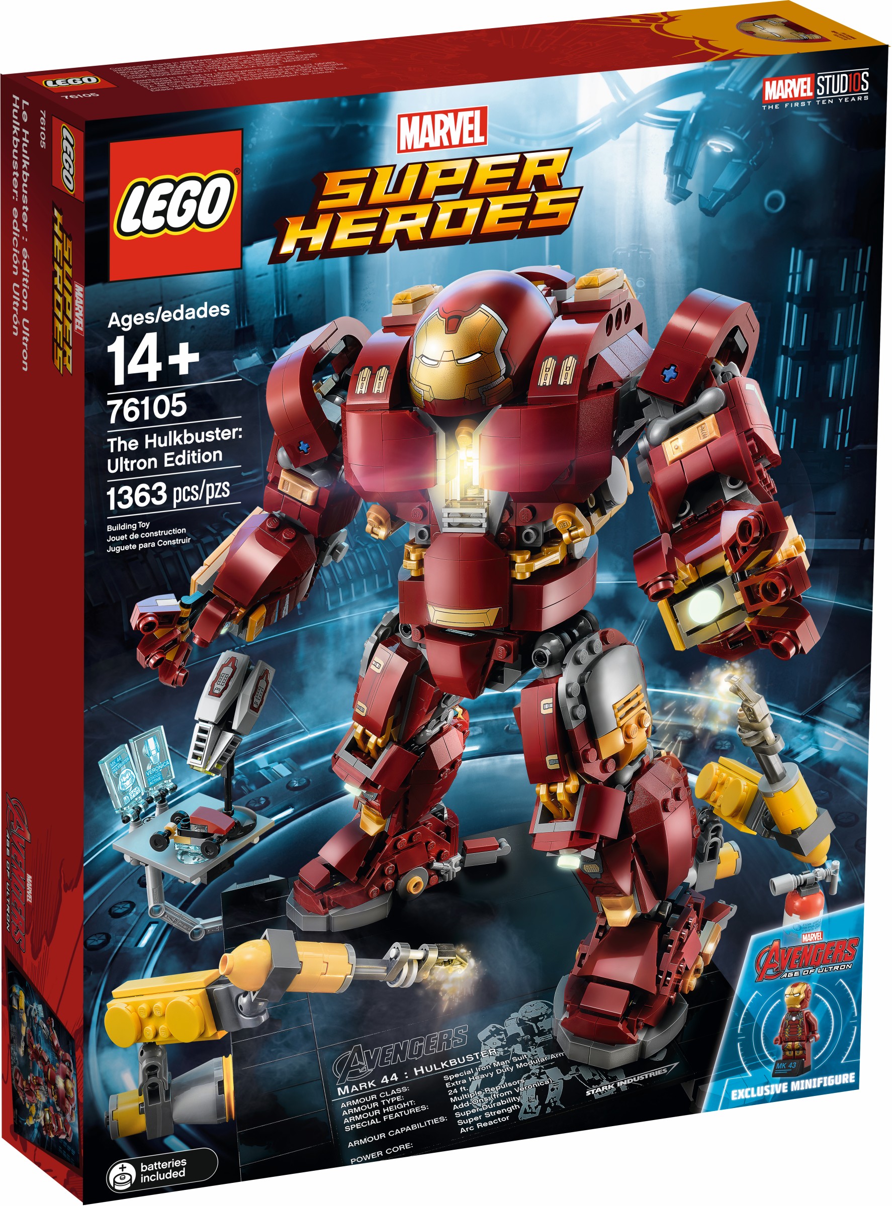 Изображение товара Конструктор LEGO Marvel Халкбастер: эра Альтрона 76105 1363 деталей Изображение товара Конструктор LEGO Marvel Халкбастер: эра Альтрона 76105 1363 деталей