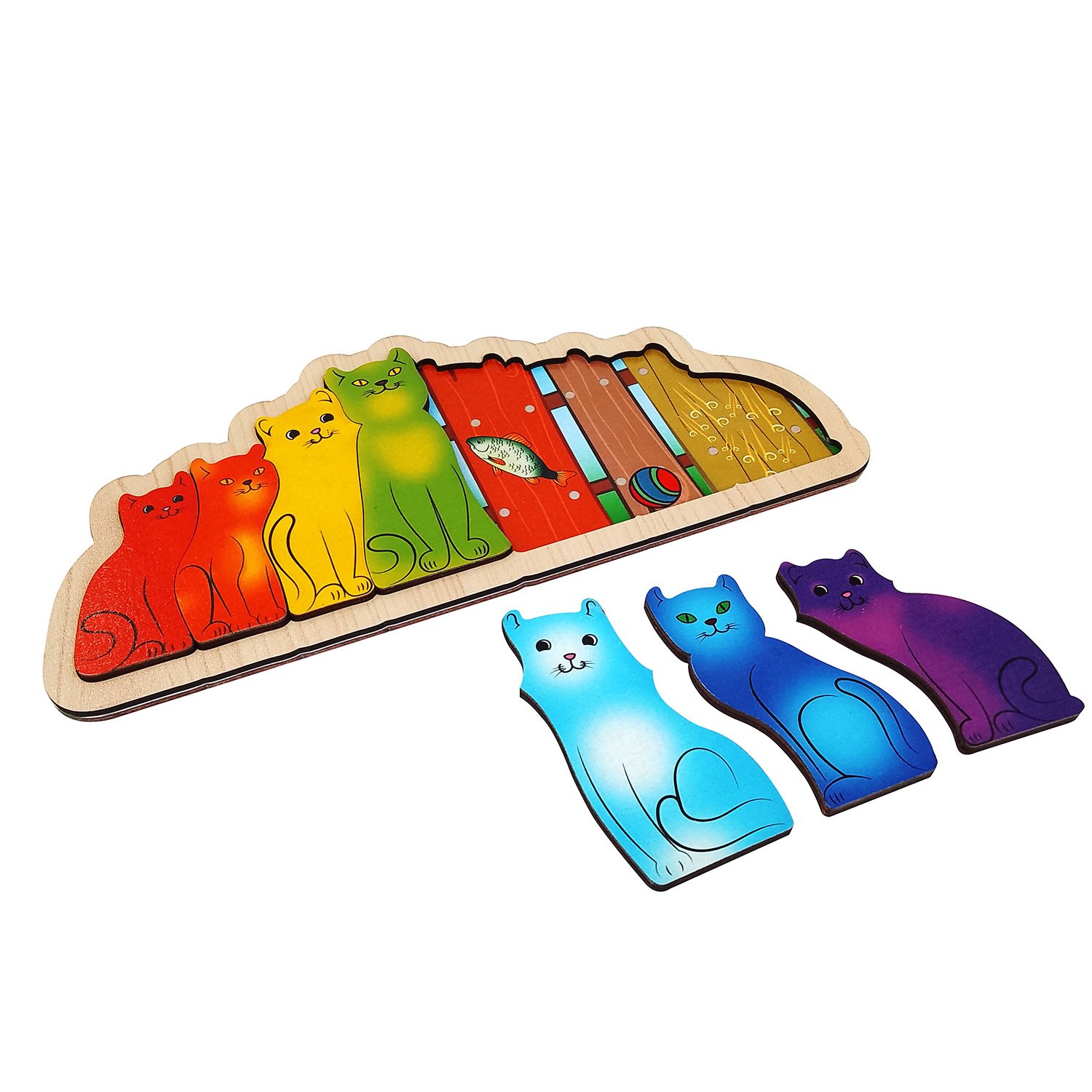 Игрушка Нескучные игры пазл Разноцветные котята - фото 6