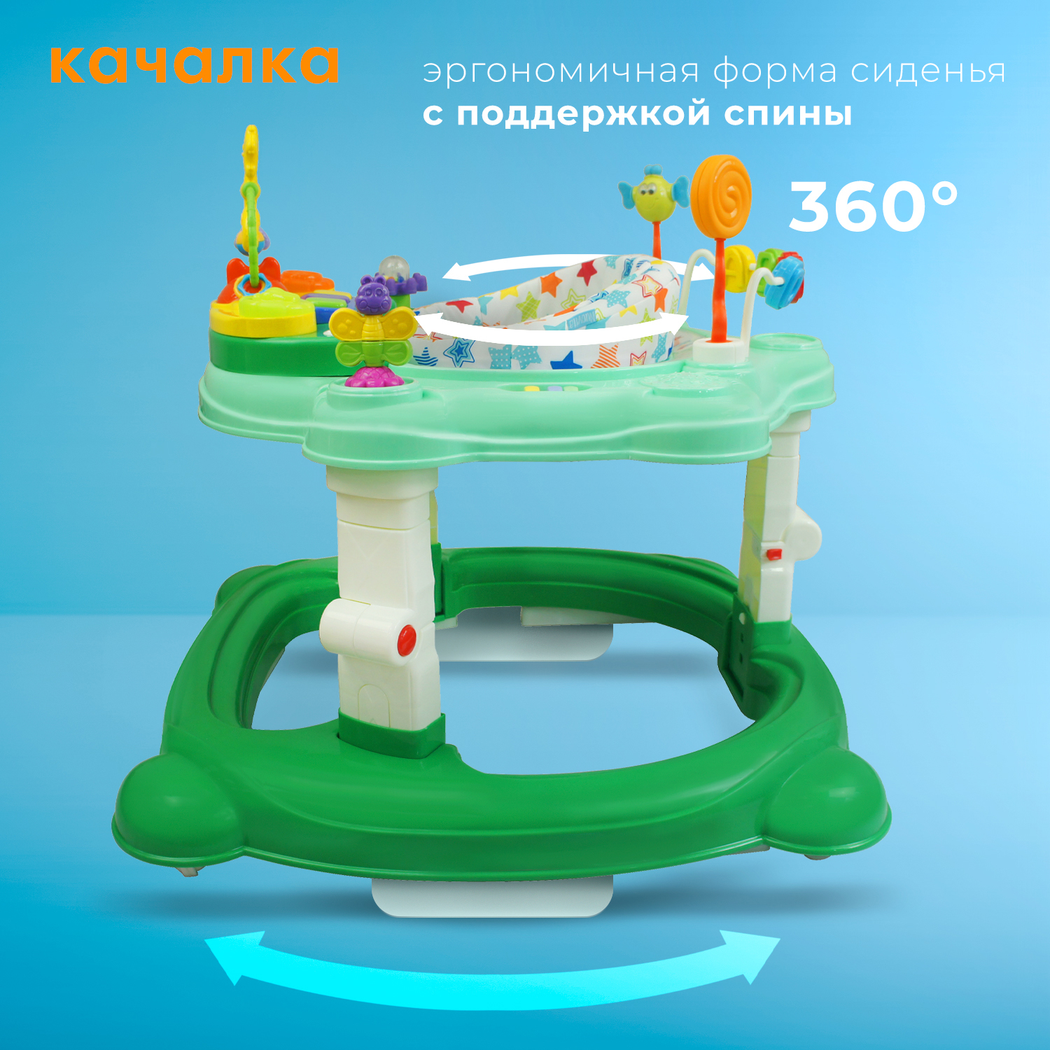 Ходунки Nuovita зеленый - фото 4