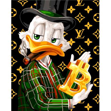 Картина по номерам ARTOP Модный Скрудж с биткоином в ассортименте