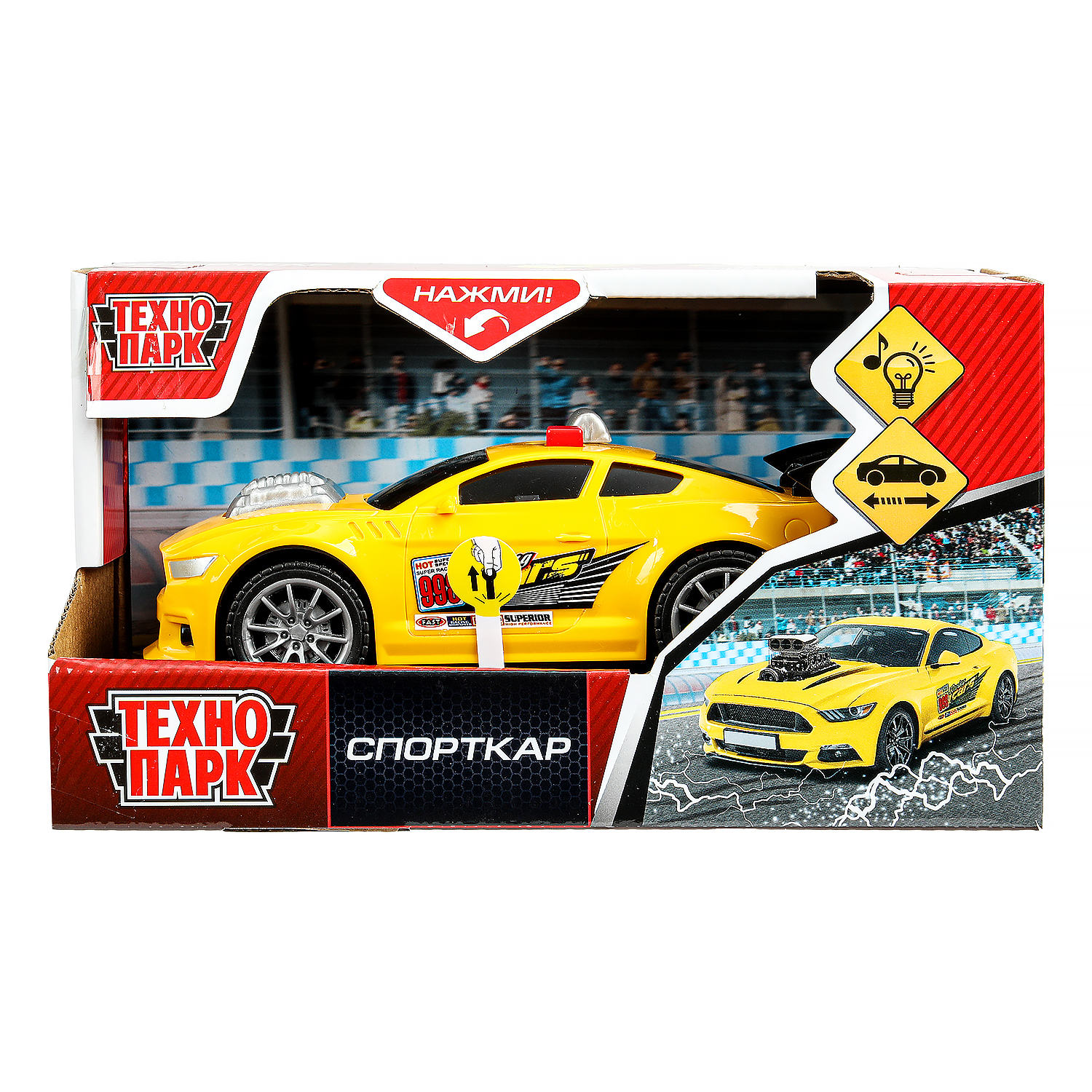 Автомобиль Технопарк Спорткар 390197 - фото 2