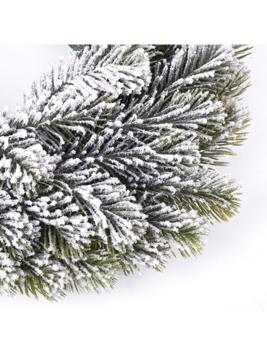 Венок новогодний хвойный Золотая сказка из елки искусственной литой 40 см - фото 11