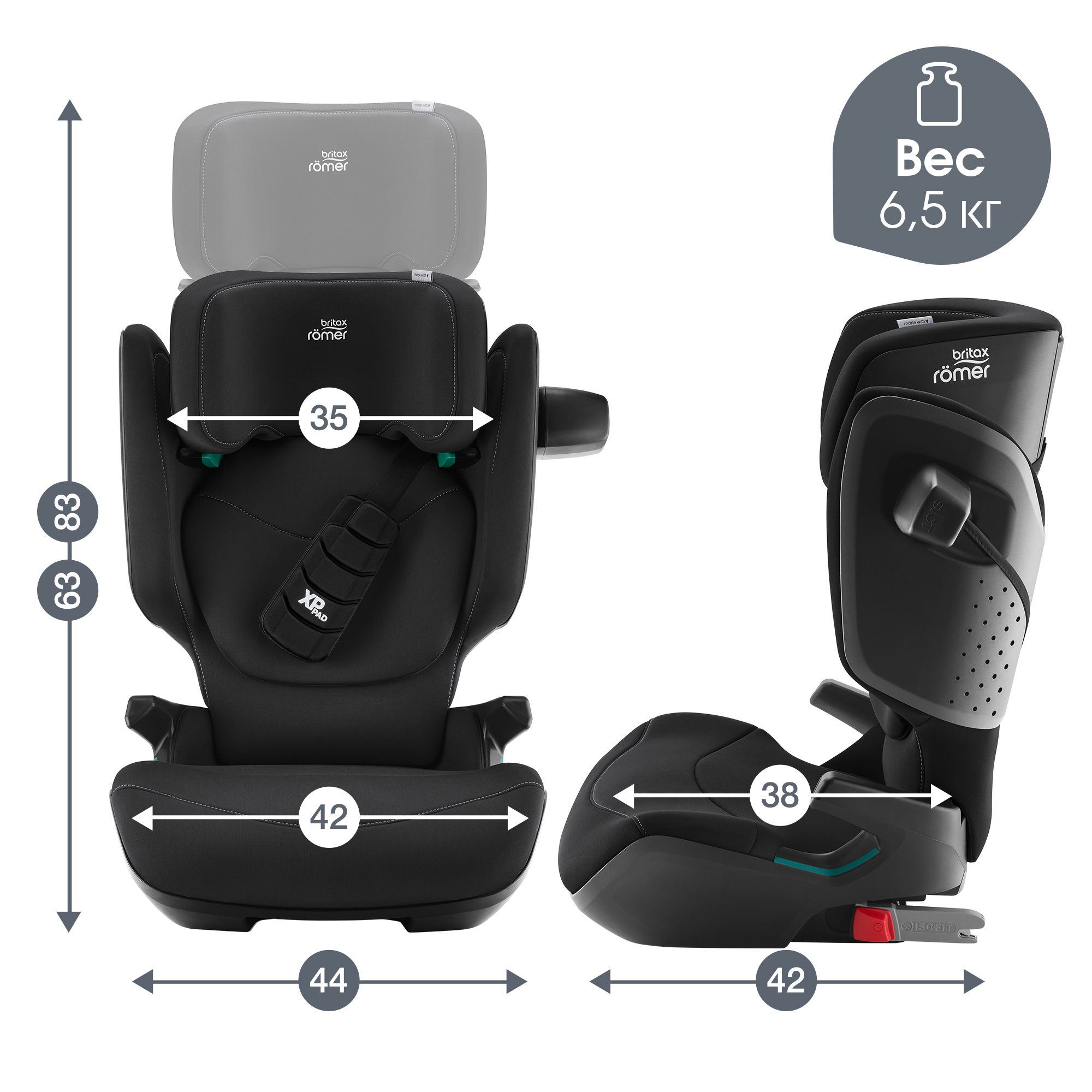 Автокресло Britax Roemer Kidfix PRO Isofix 2/3 (15-36 кг) - фото 12