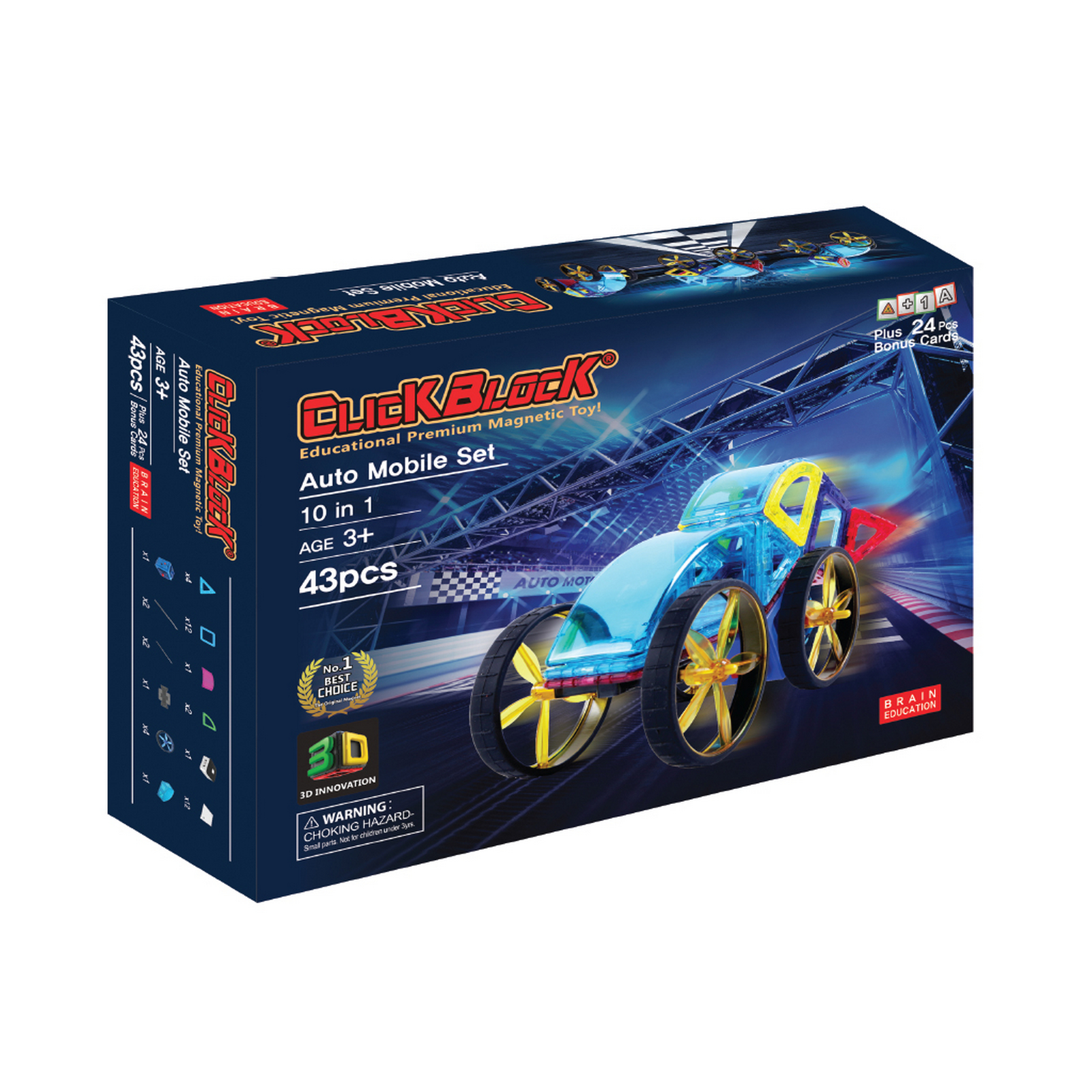 Конструктор MagKinder Automobile Set 43 дет. - фото 1