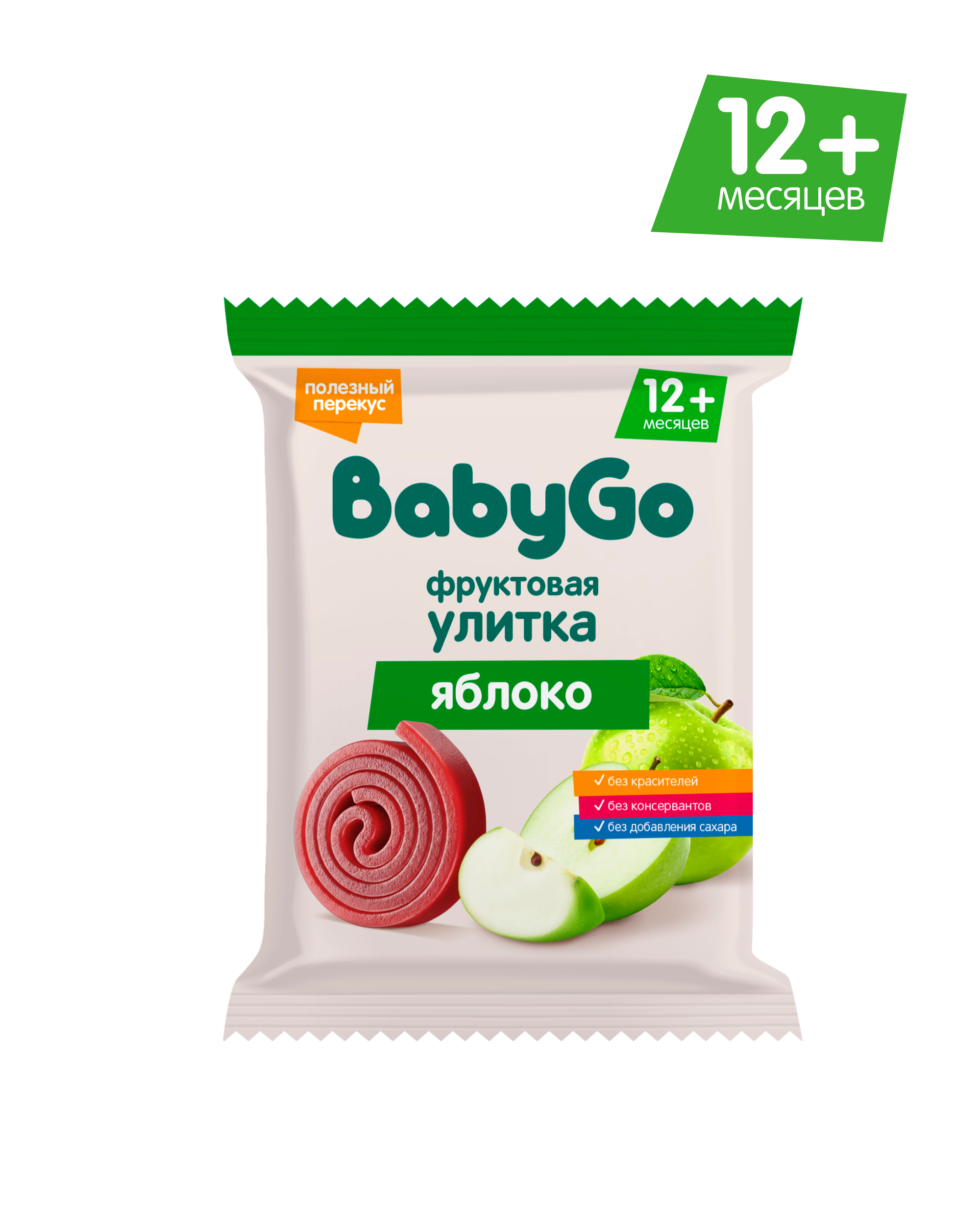 Фруктовые кусочки BabyGo Яблоко с 12 мес 15 г - фото 1