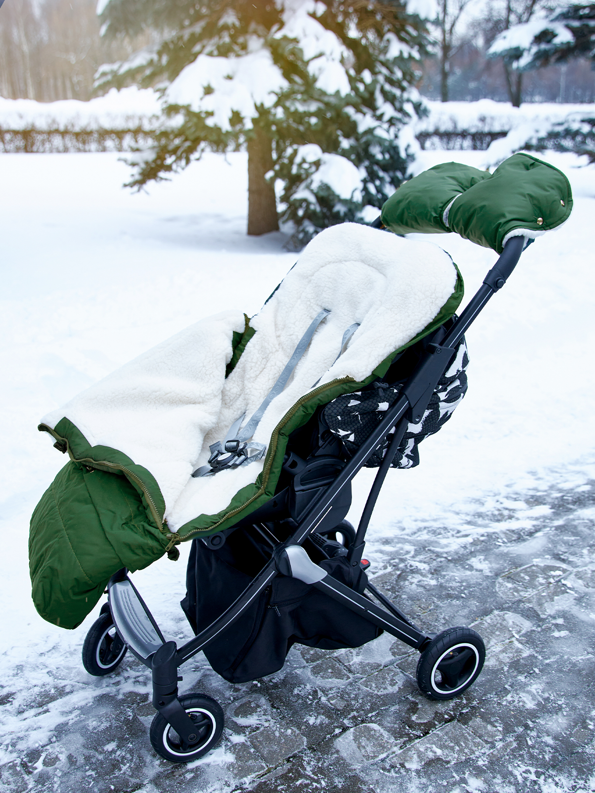 Конверт в коляску Осьминожка Трансформер зеленый - фото 21