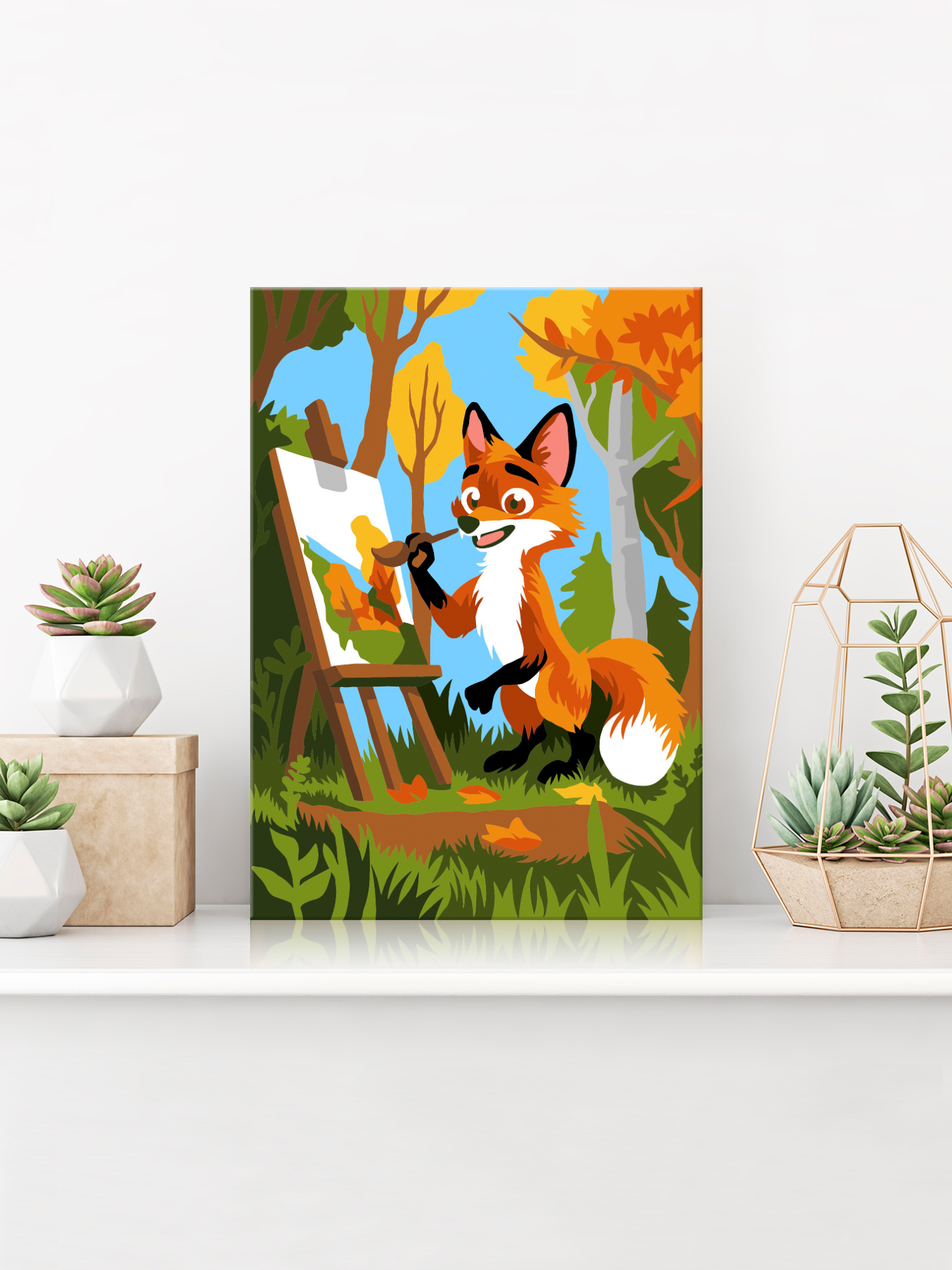 Картина по номерам Hobby Paint Лис-художник в ассортименте - фото 3