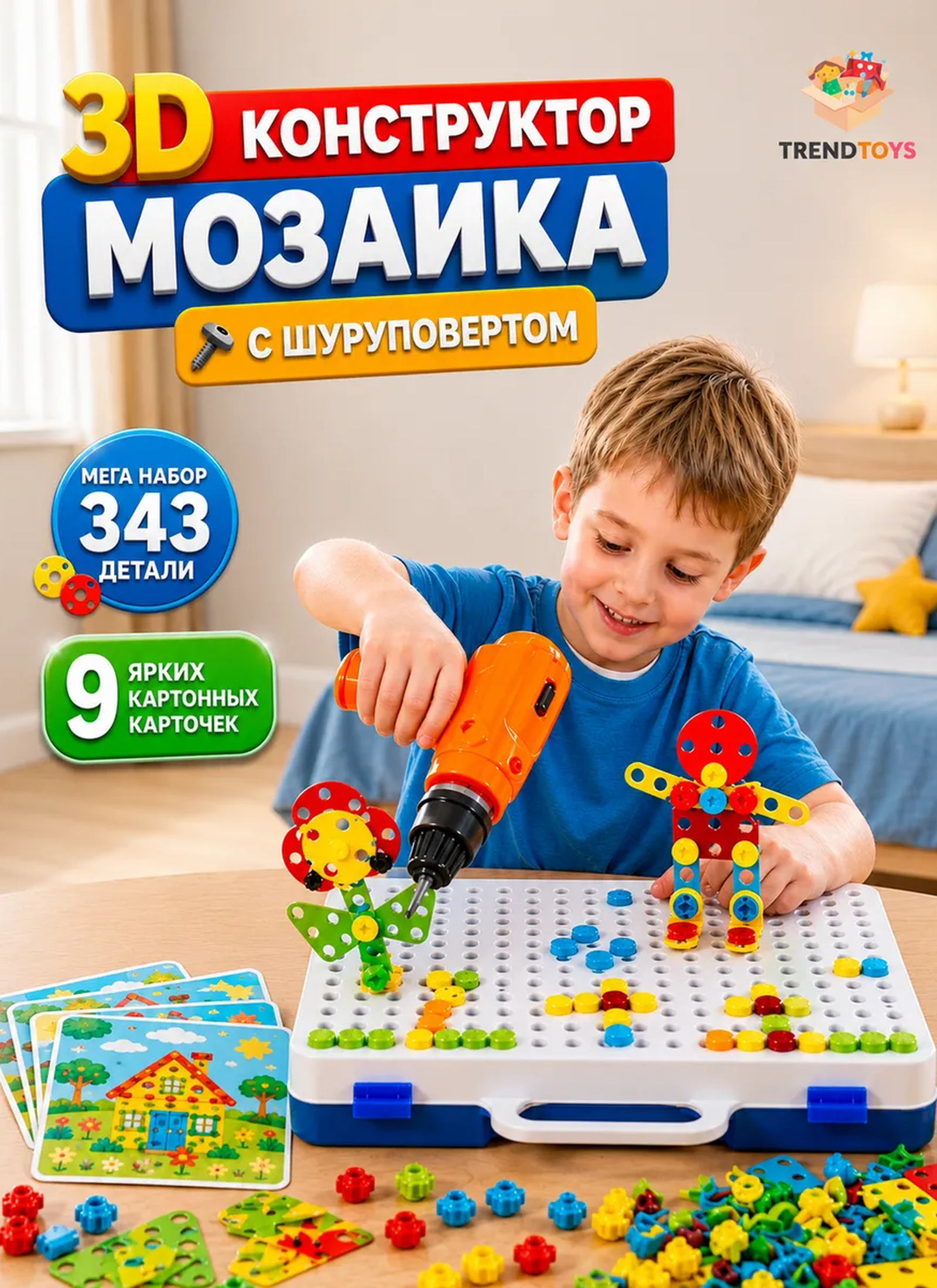 Изображение товара Конструктор TrendToys 3D конструктор мозайка 343 дет.