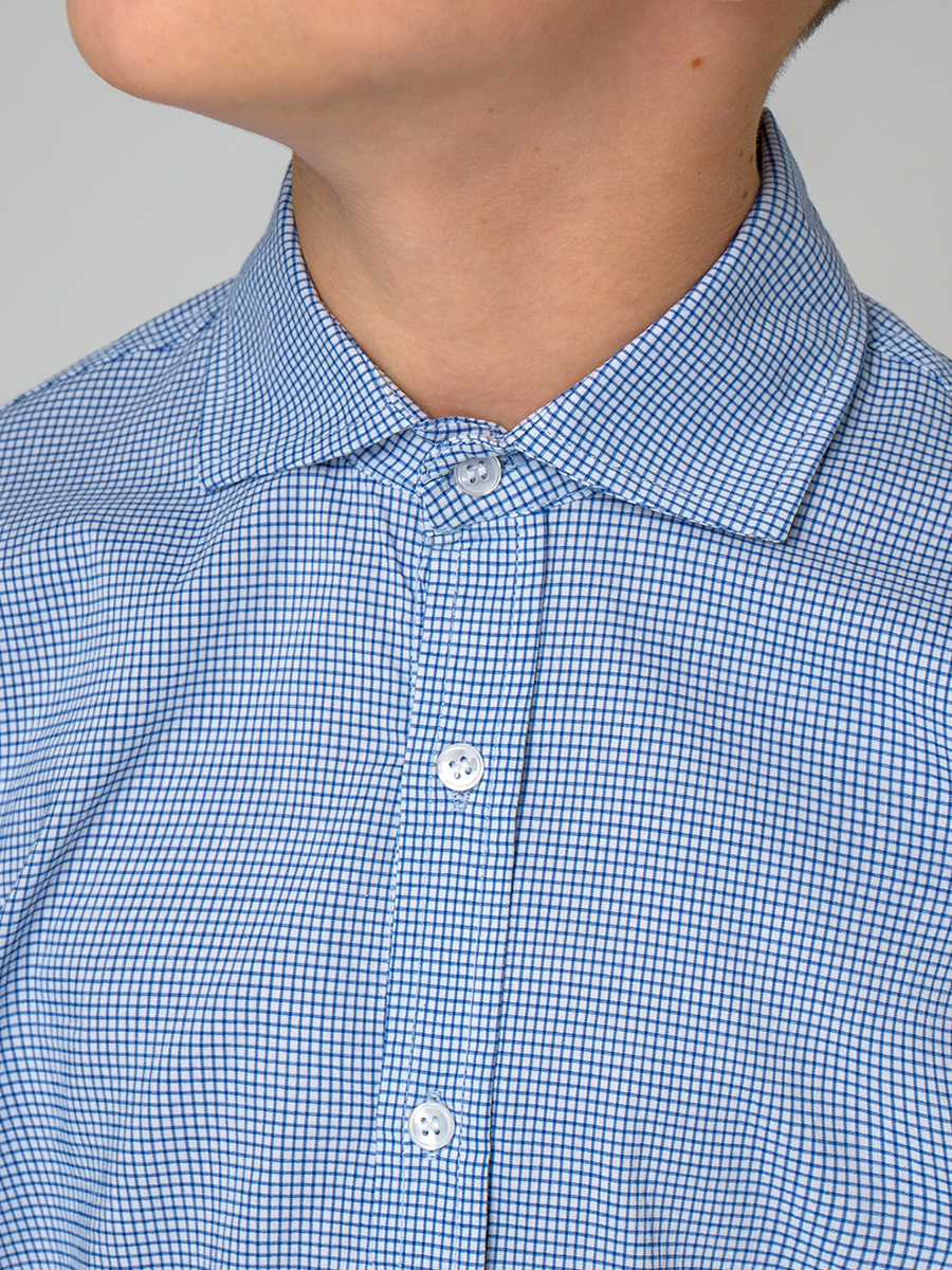 Рубашка HappyFox HF1022MBLголубой.клетка - фото 6