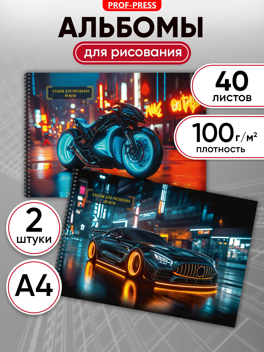 Альбом Prof-Press А4 40 лист. 2 шт. - фото 1