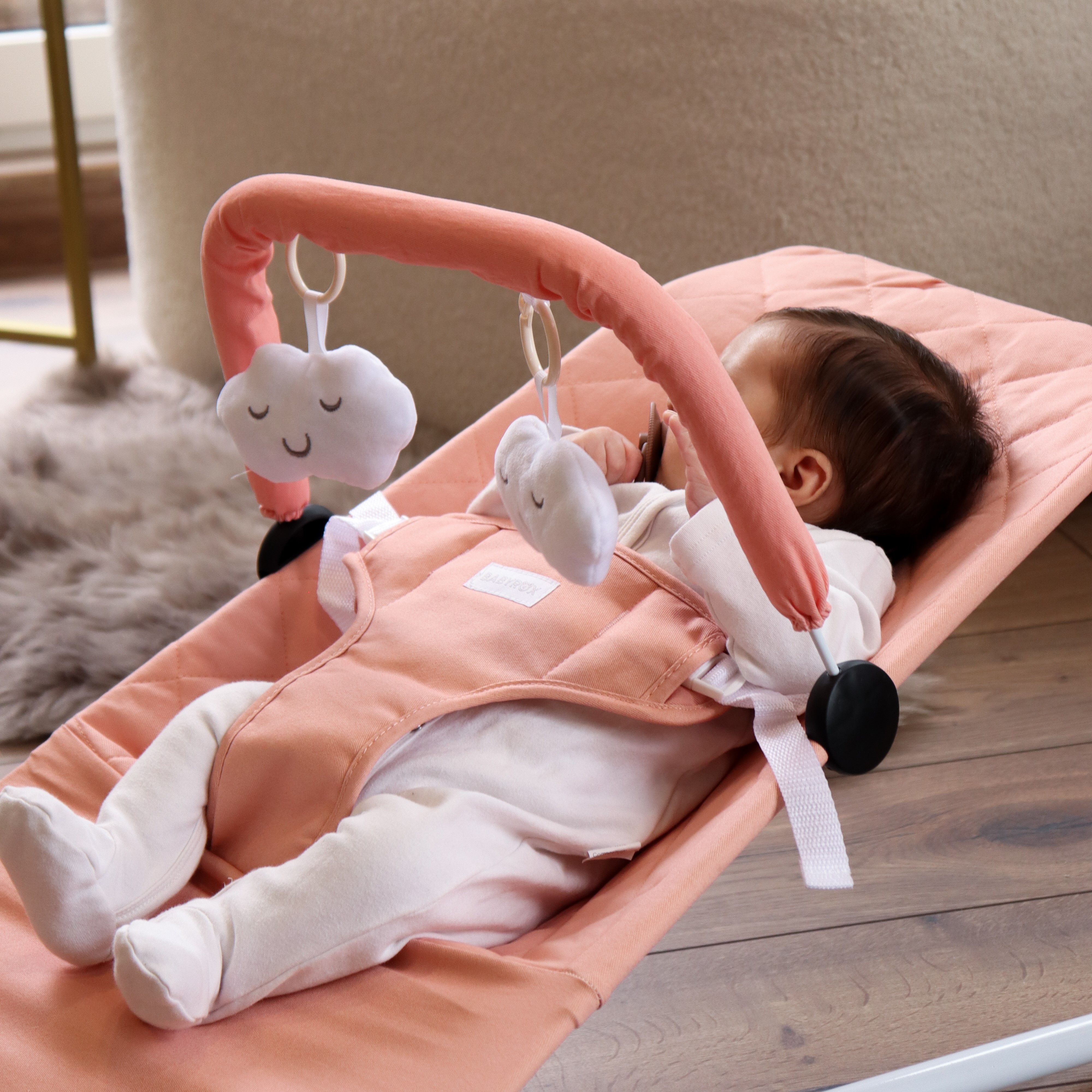 Шезлонг BabyRox розовый - фото 2