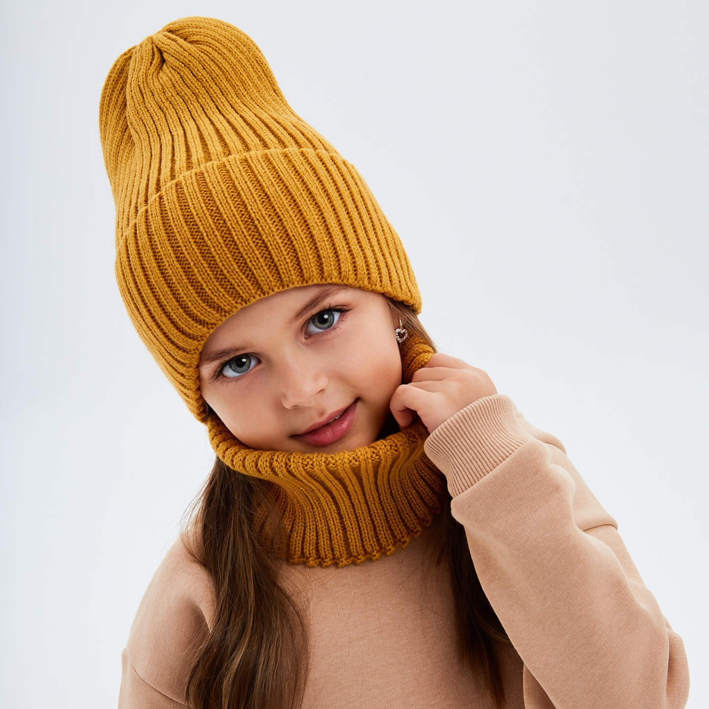 Шапка и снуд KUBRIO KU-H-35-pumpk-mustG - фото 9