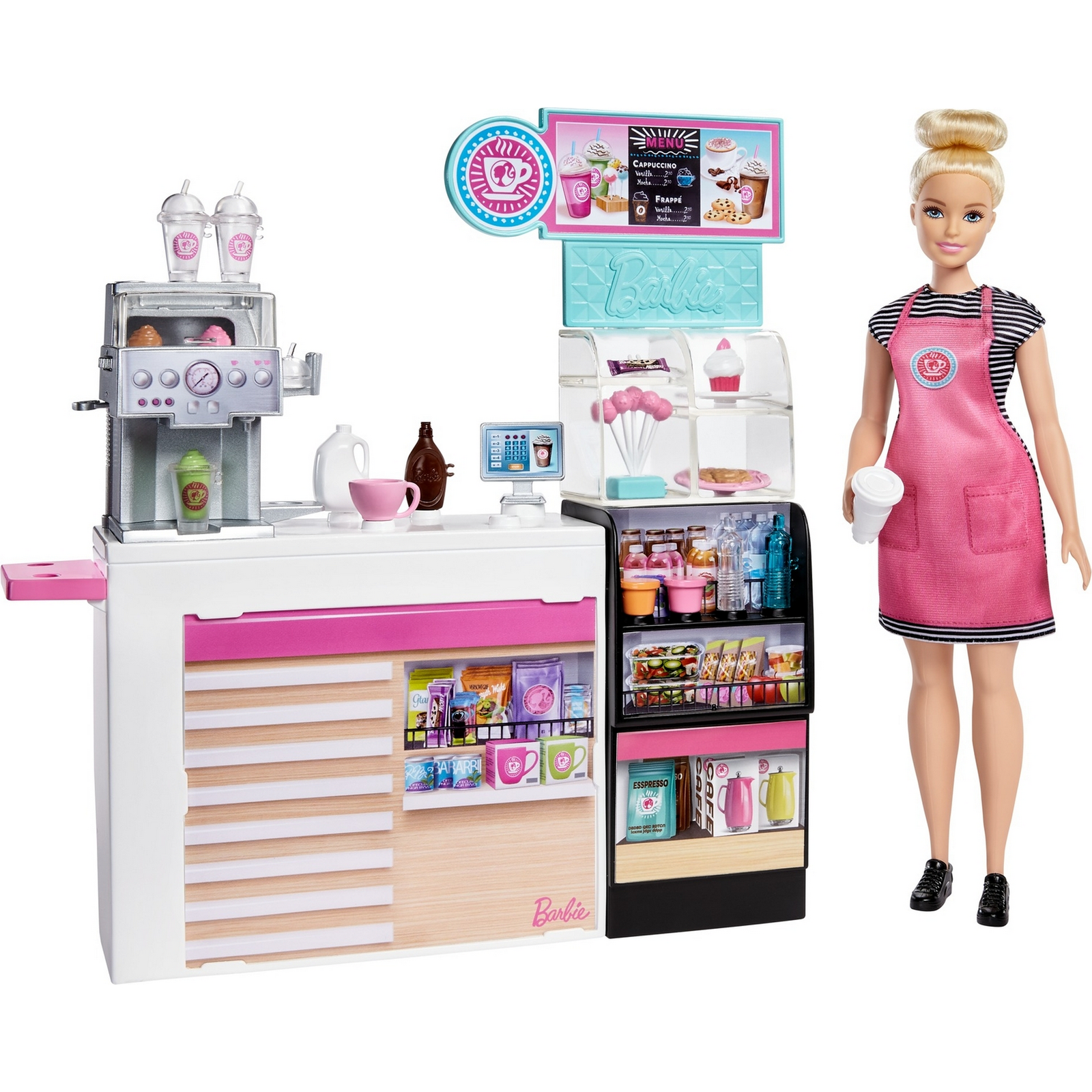Кукла модельная Barbie Кем быть? Бариста GMW03 - фото 1