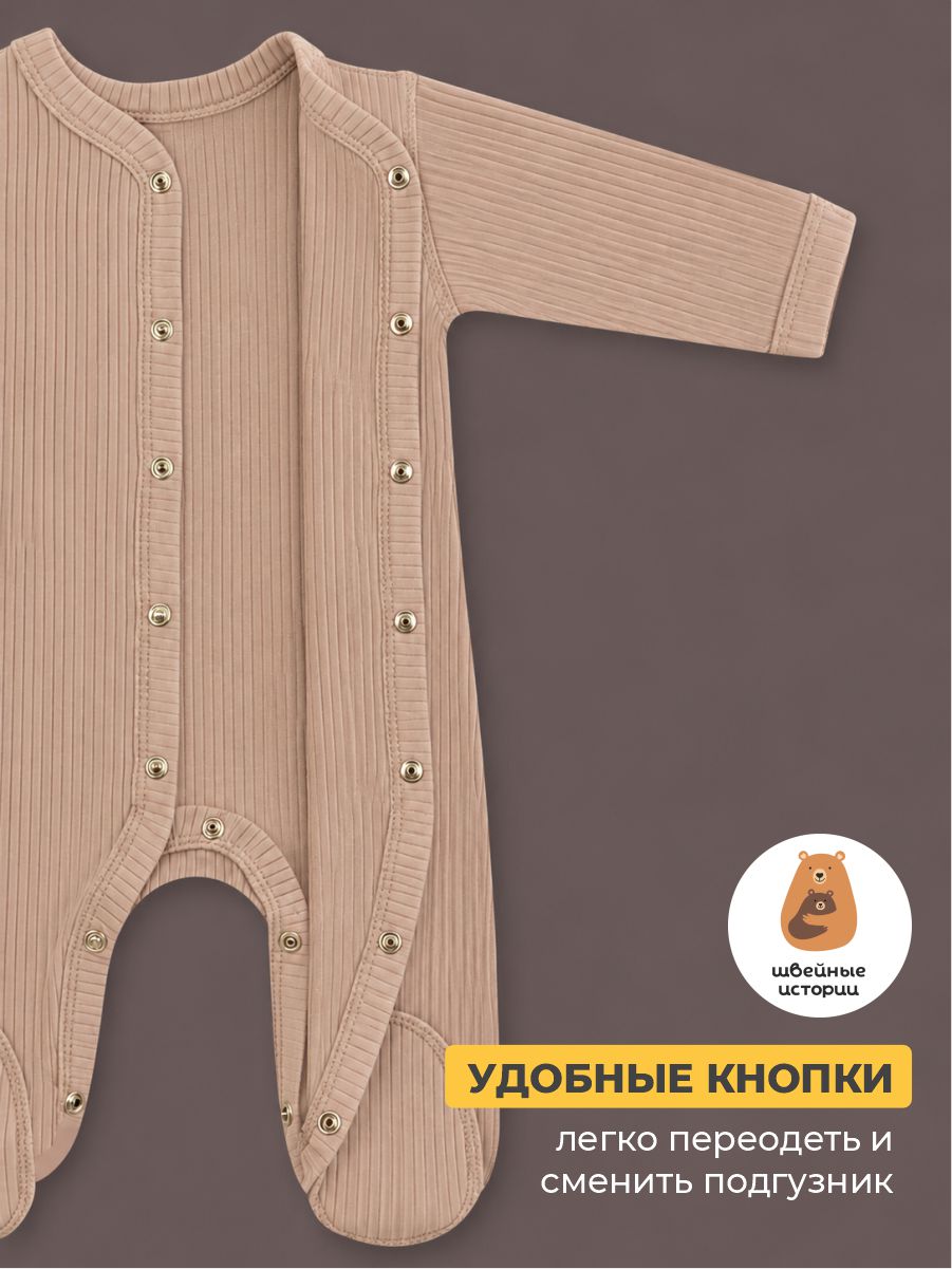 Комбинезон 3 шт ШВЕЙНЫЕ ИСТОРИИ закр_слипыежики - фото 4