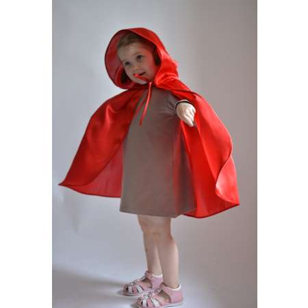 Накидка атласная красная Larisol kids