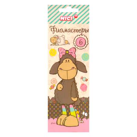 Фломастеры Hatber 6 цв.