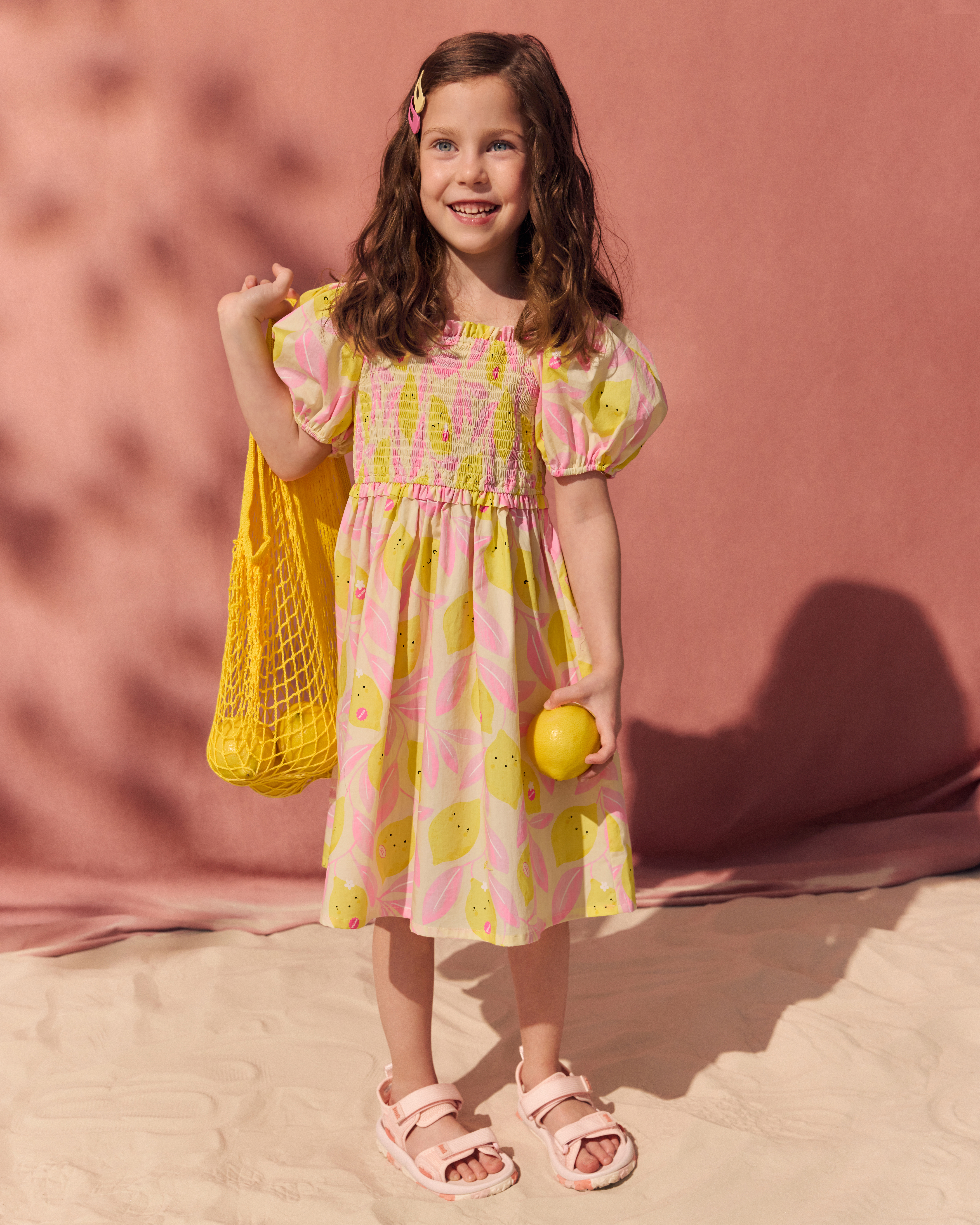 Изображение товара Платье Futurino Fashion 116: хлопковая крестьянка с лимонным принтом