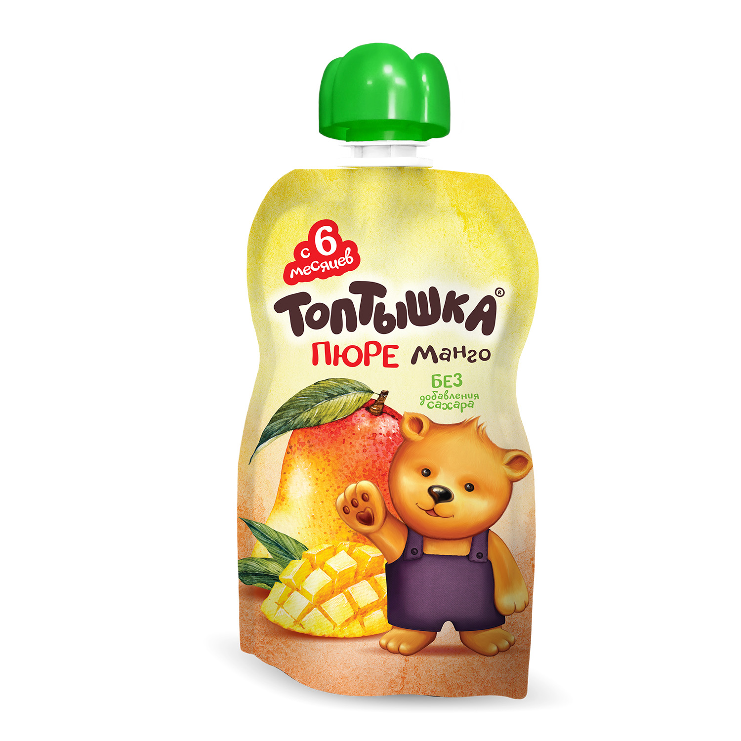 Пюре Топтышка Манго с 6 мес 90 г - фото 1