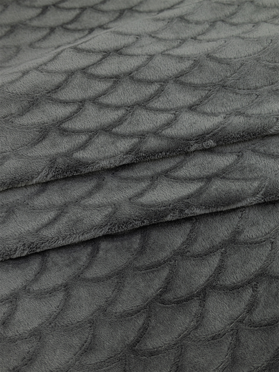 Покрывало BRAVO с тиснением серый 150 x 200 см велсофт - фото 3