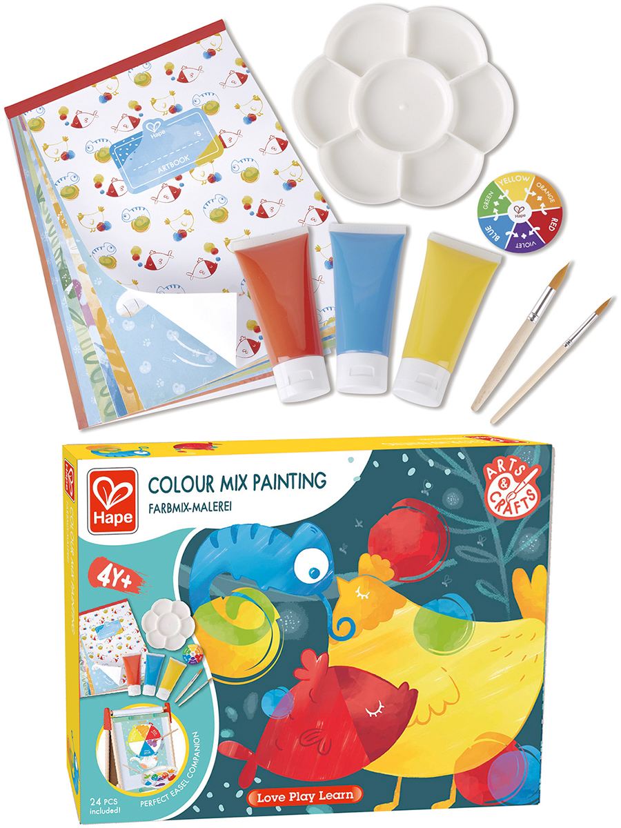 Изображение товара Набор для рисования Hape с палитрой и заданиями для детей от 4 лет