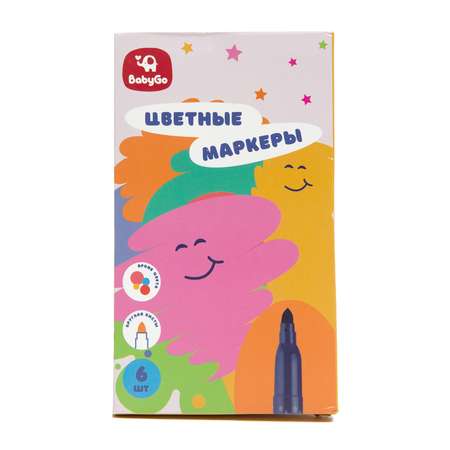 Фломастеры BabyGo 6 цв.