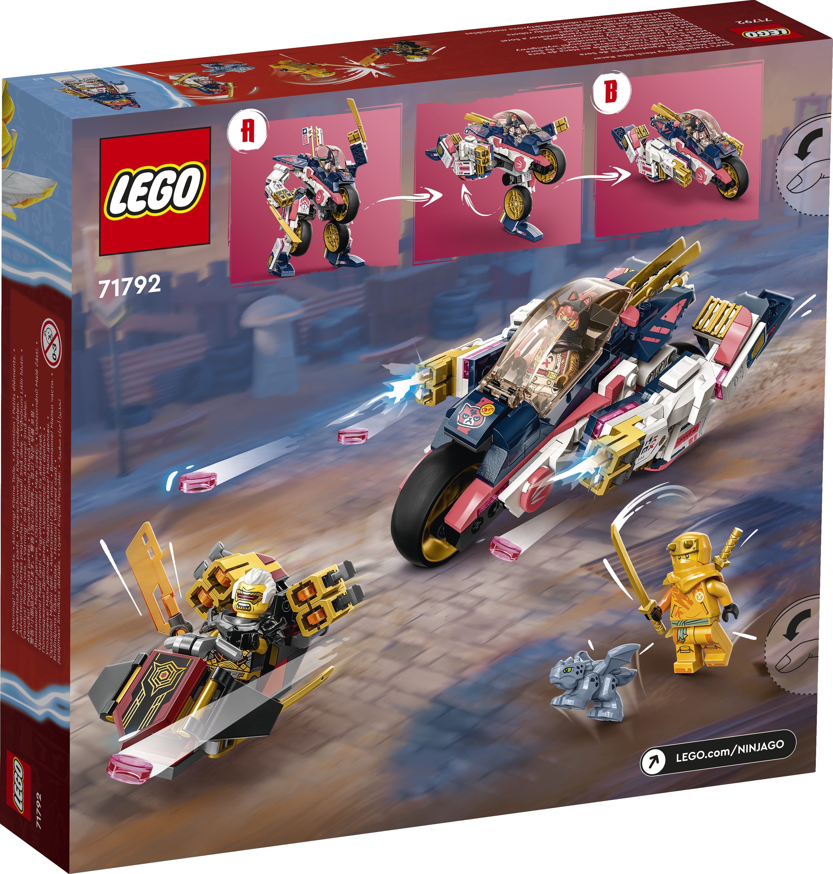 Конструктор LEGO NINJAGO Soras Transforming Mech Bike 384 дет. - фото 13