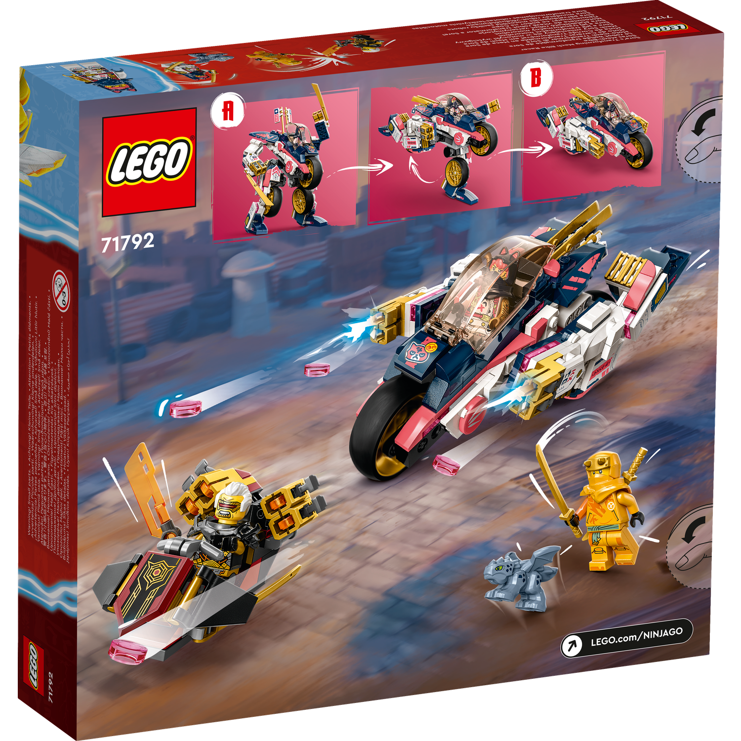 Конструктор LEGO NINJAGO Soras Transforming Mech Bike 384 дет. - фото 13