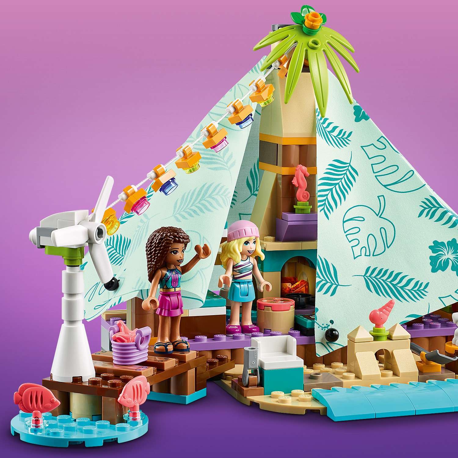 Конструктор LEGO Friends Кэмпинг на пляже 380 дет. - фото 14