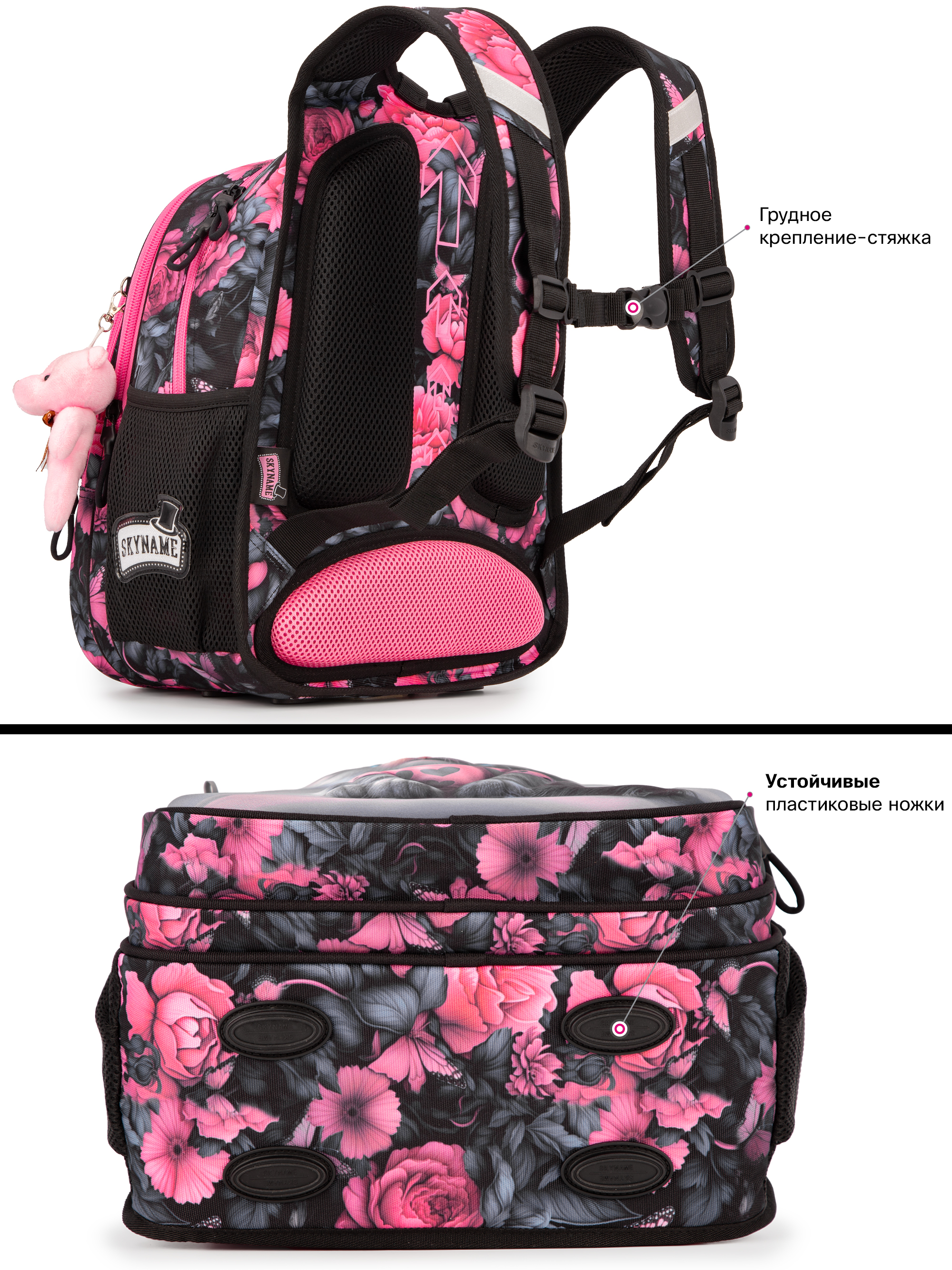 Рюкзак SkyName 1-4 класс, набор 4 в 1 - фото 10