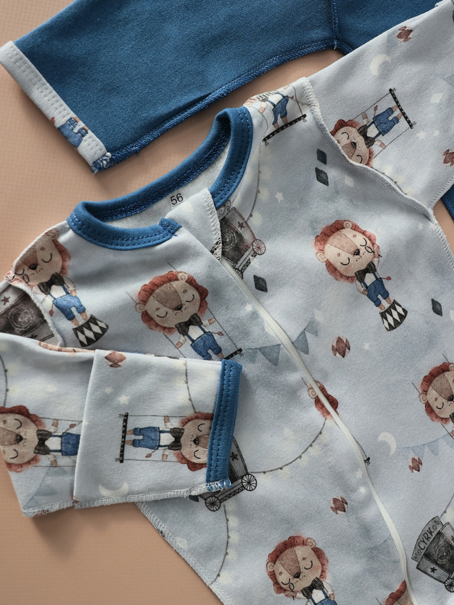 Комбинезон 2 шт Bunnyphant Т125-2/синий - фото 3