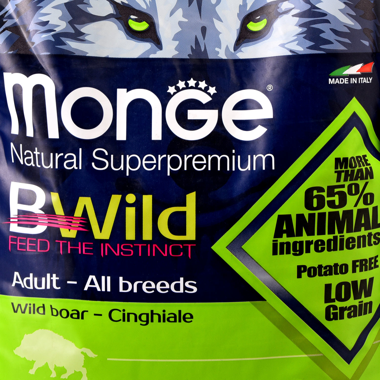 Корм для собак MONGE Bwild Dog Boar взрослых всех пород с мясом дикого кабана сухой 7.5кг - фото 2