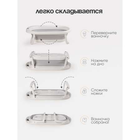 Ванночка Tomix BathKit складная серый