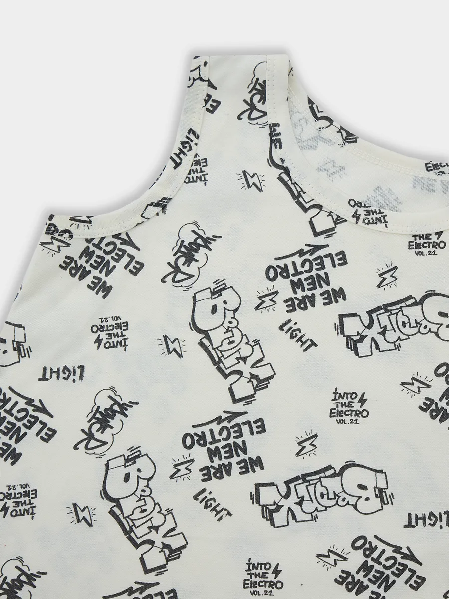 Майка и трусы Mark Formelle (Марк Формэль) 443002/граффити на молочном - фото 3