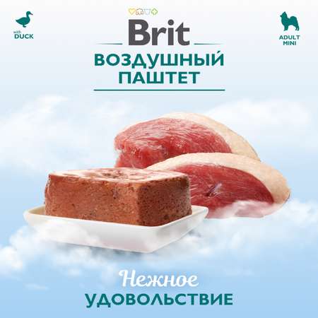 Паштет воздушный Brit Premium 100г для взрослых собак мини пород Утка