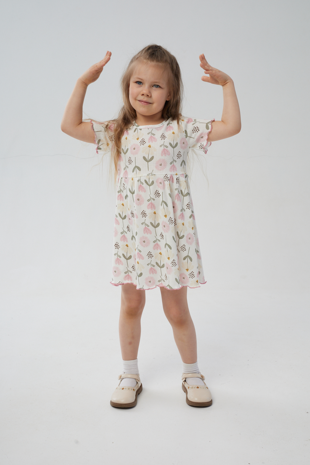 Платье YAXX 007--Платье цветы/белый (Л) - фото 7