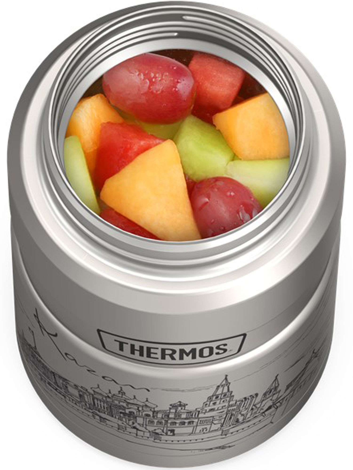 Термос для еды супа 710 мл с ложкой THERMOS ГОРОДА РОССИИ Казань – нержавеющая сталь герметичный тепло/холод 14/24 часа - фото 11