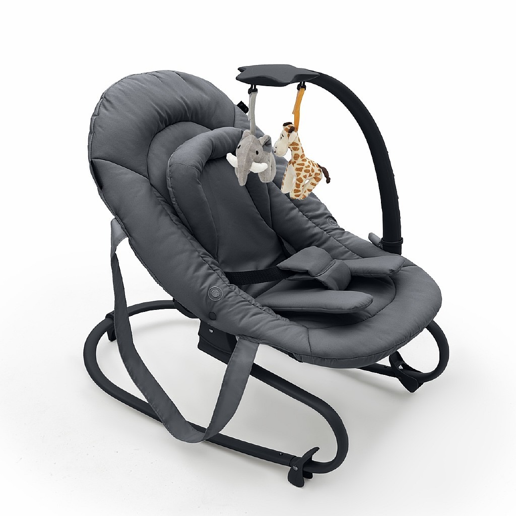 Стульчик для кормления agex Seat n Sleep серый - фото 15
