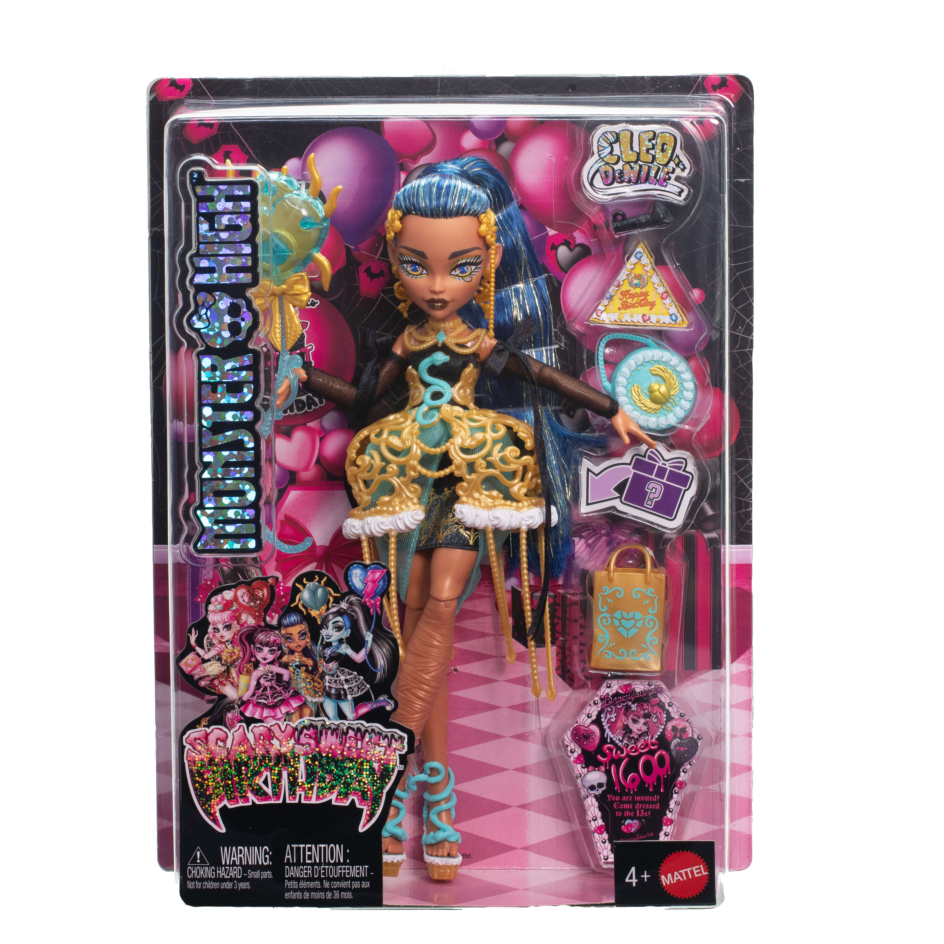 Кукла модельная Monster High Scary Sweet Birthday JBG76 Клео Де Нил Монстер Хай высота 27 см JBG76 - фото 4