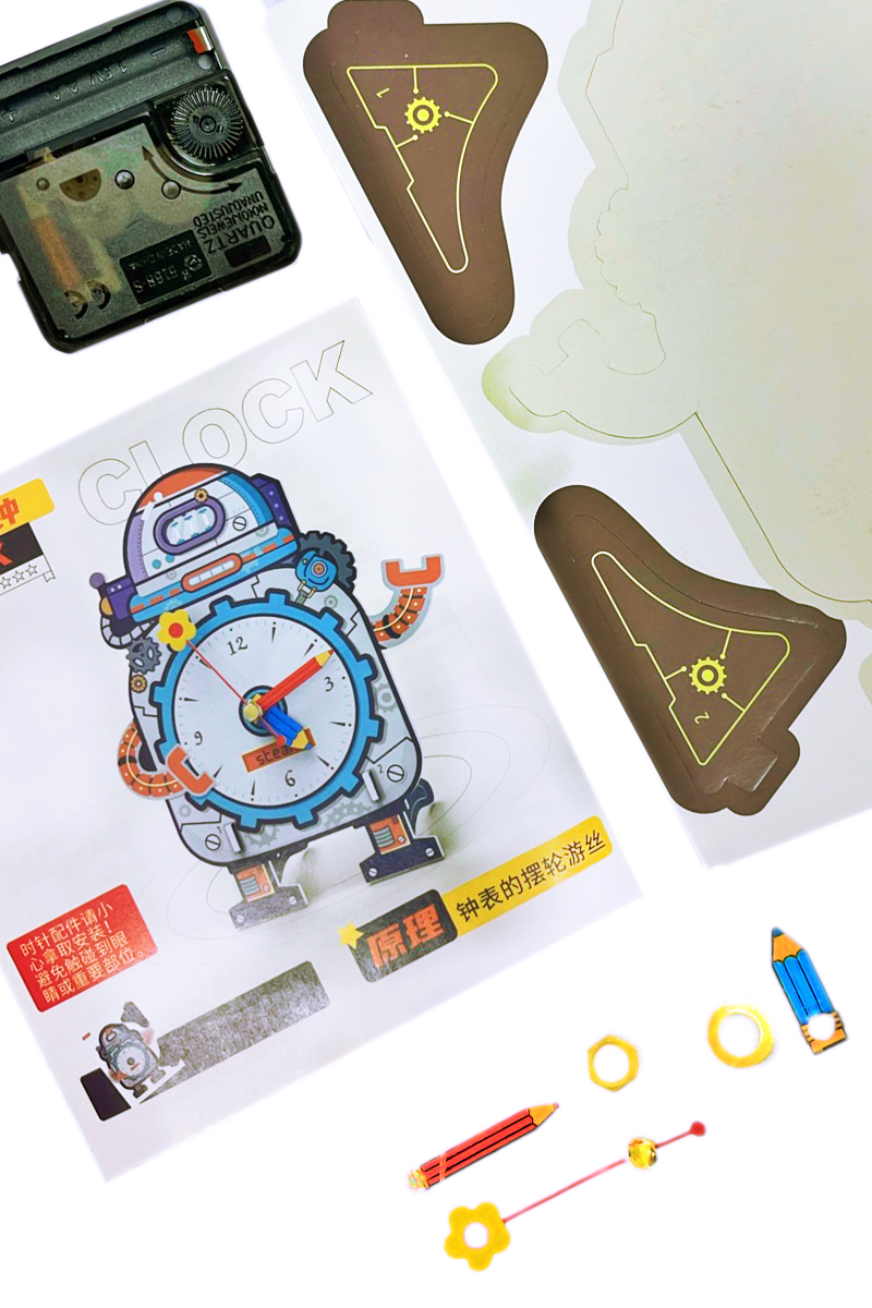 Конструктор SHARKTOYS Часы деревянный - фото 6